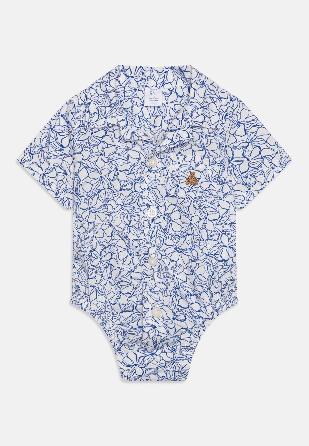 

Рубашка TODDLER BOY GAP, цвет blue/white