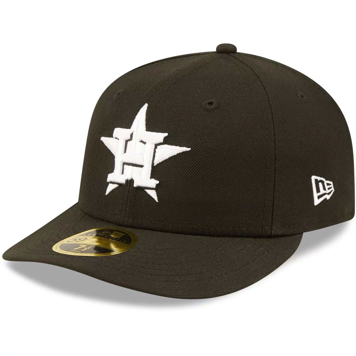

Мужская приталенная шляпа New Era Houston Astros черно-белая с низким профилем 59FIFTY