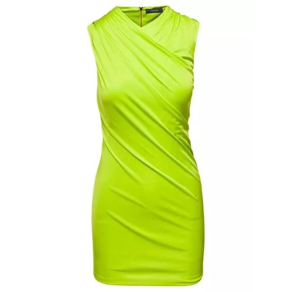 

Платье sleeveless draped mini dress in viscosa Versace, зеленый