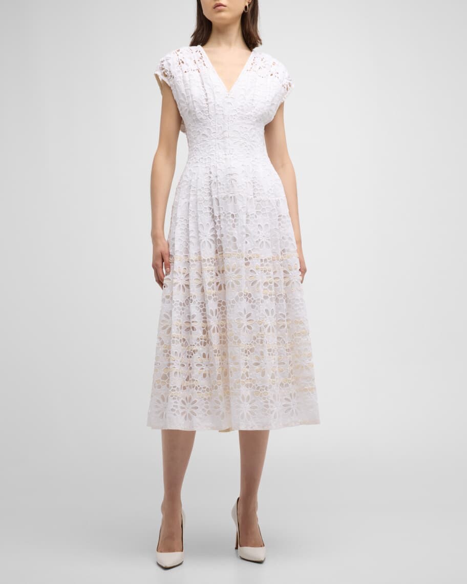 

Платье миди с вышивкой Claire McCardell Tory Burch