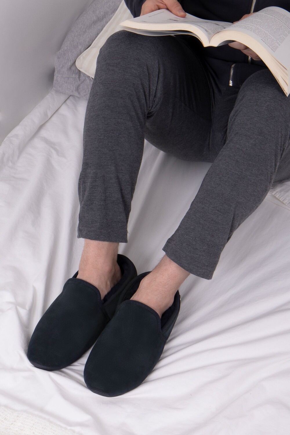 

Тапочки Garrick из овчины мужские Just Sheepskin, синий