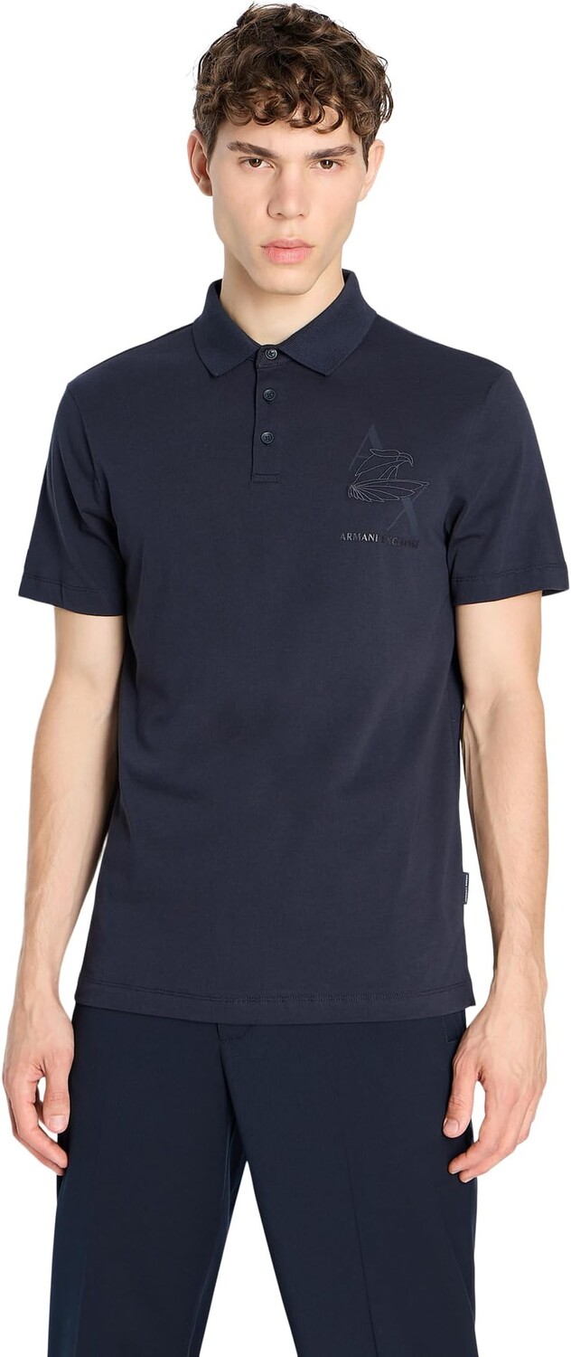 

Рубашка-поло AX Eagle Logo Polo Armani Exchange, темно-синий
