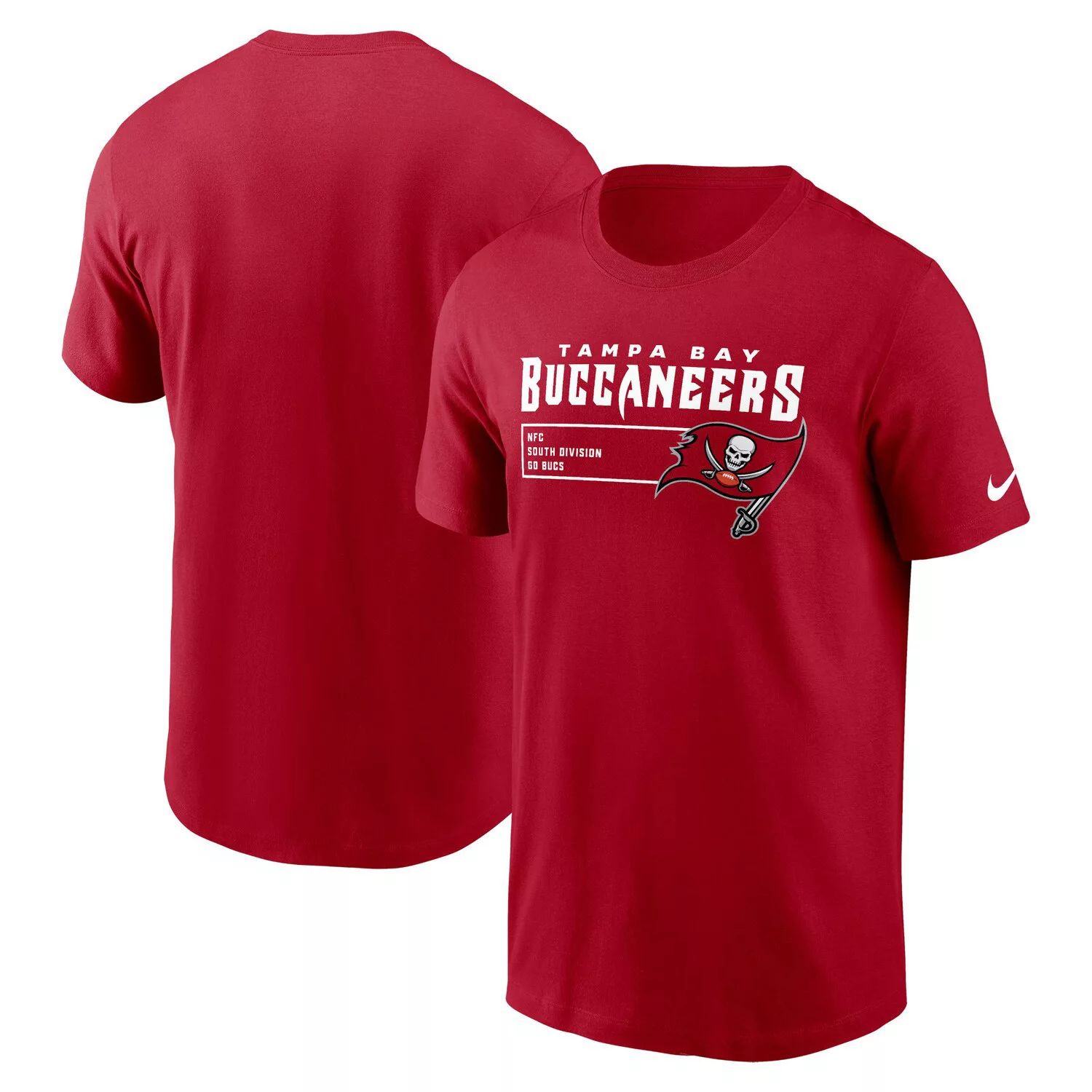 Мужская красная футболка Tampa Bay Buccaneers Division Essential Nike