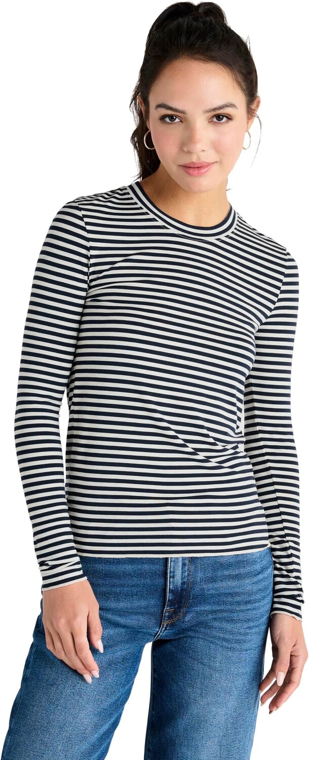 

Бамбуковая футболка с длинными рукавами Splendid, цвет Oat Heather/Navy