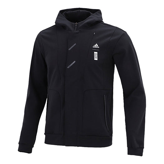 Куртка adidas Printing Logo Sports Hooded Jacket Black, черный