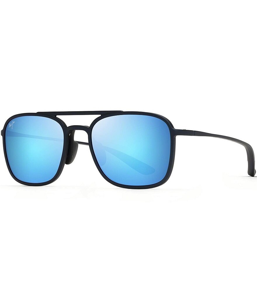 цена Солнцезащитные очки-авиаторы унисекс Maui Jim Keokea 55 мм, синий