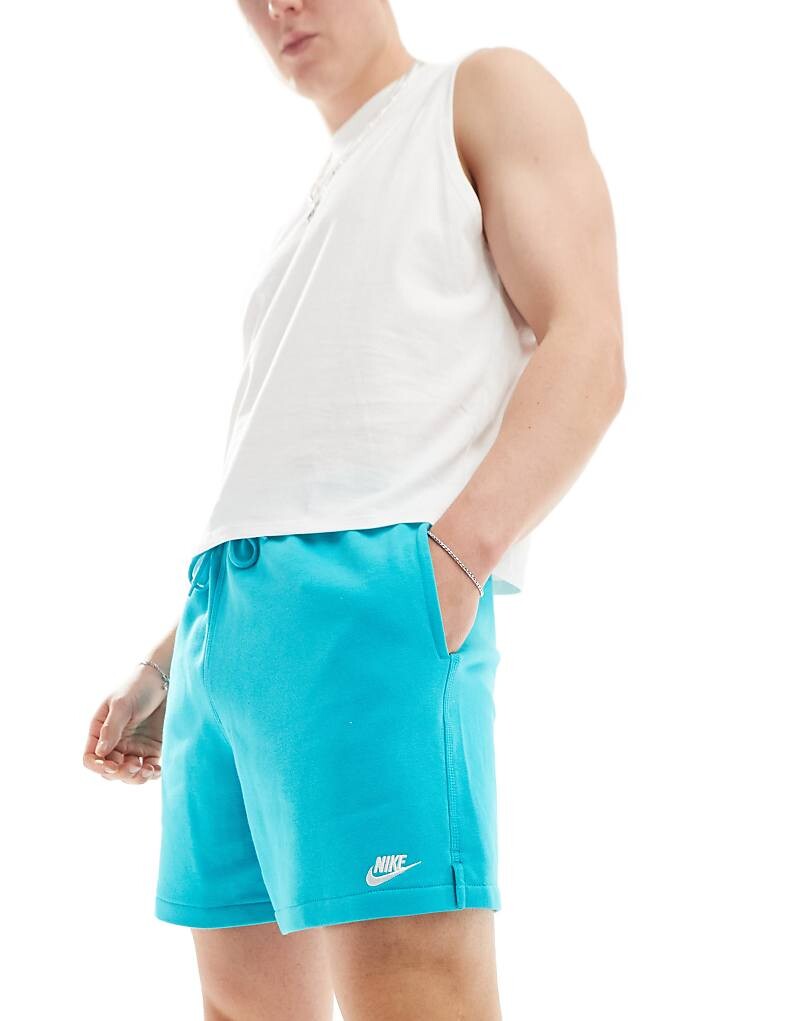 

Голубые флисовые шорты Nike Club