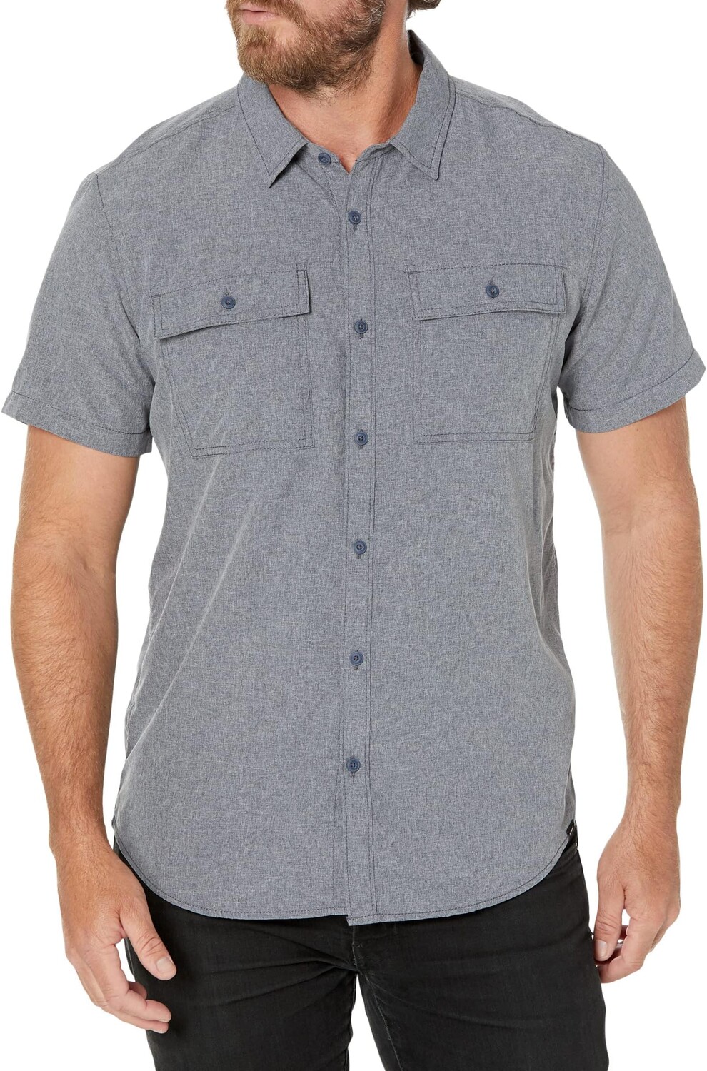 

Рубашка с коротким рукавом Lost Sol стандартного кроя Prana, цвет Nautical Heather