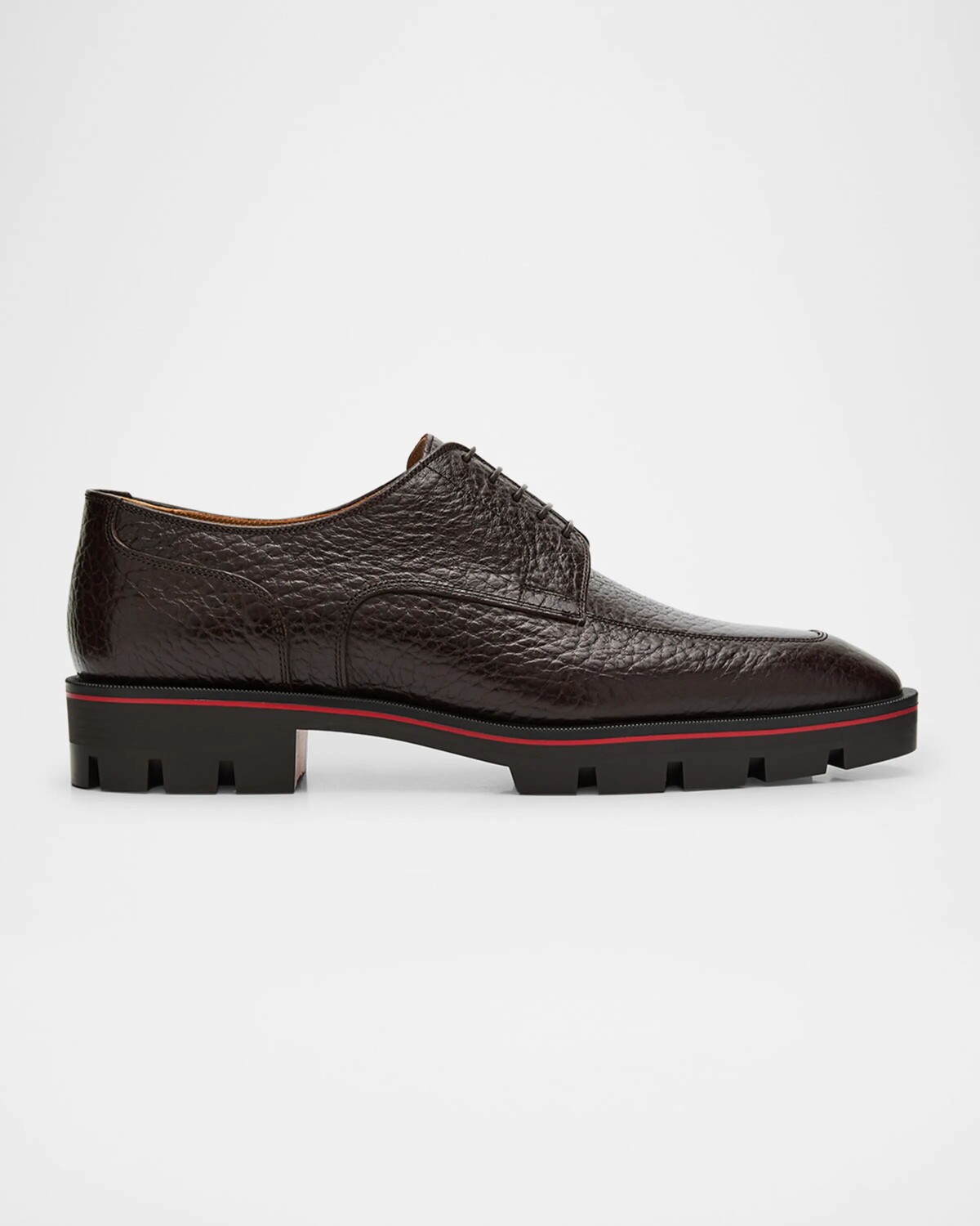 

Мужские туфли дерби из зерненой кожи Davisol Christian Louboutin, цвет Bark