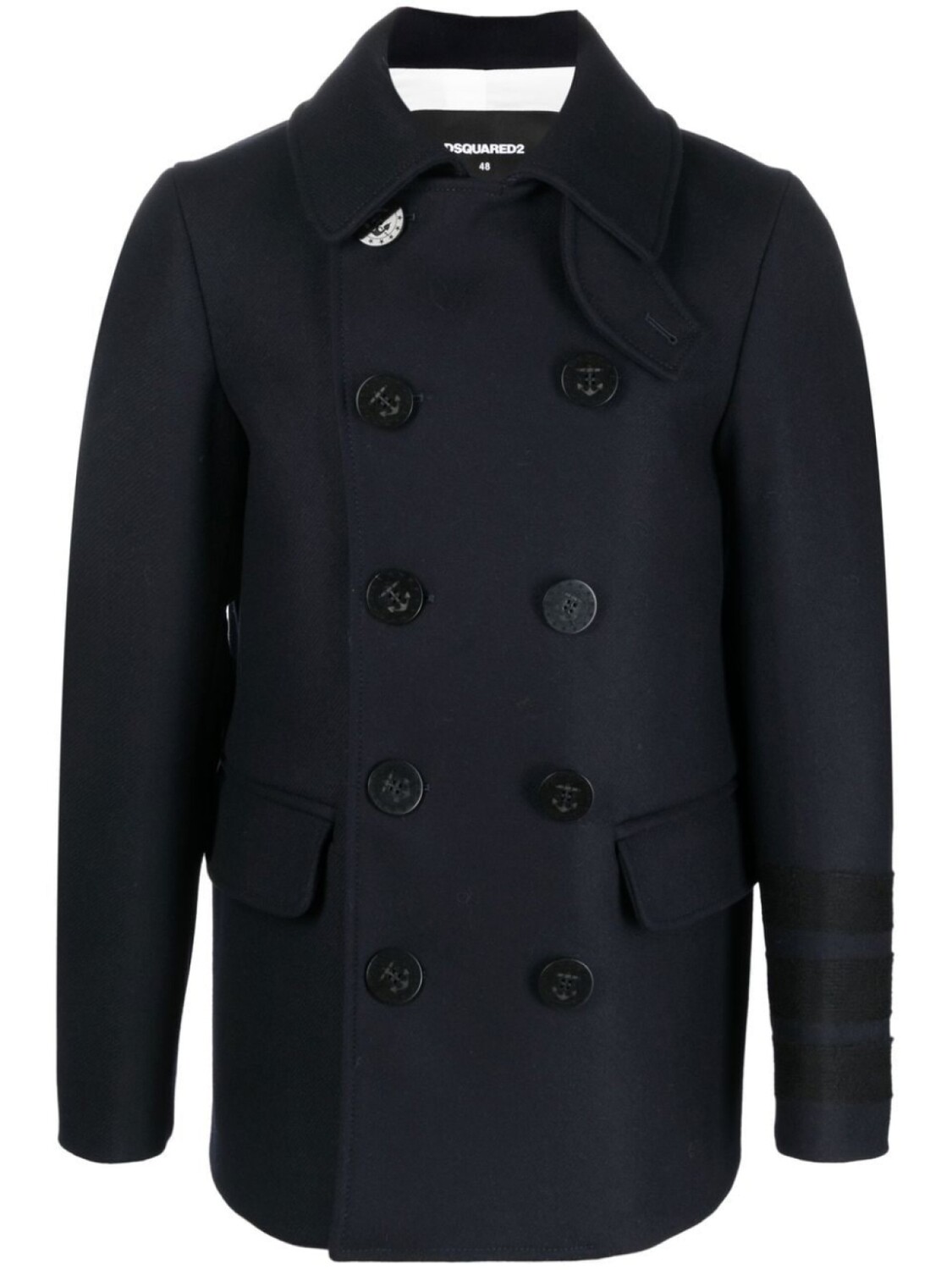

DSQUARED2 двубортное шерстяное пальто, синий