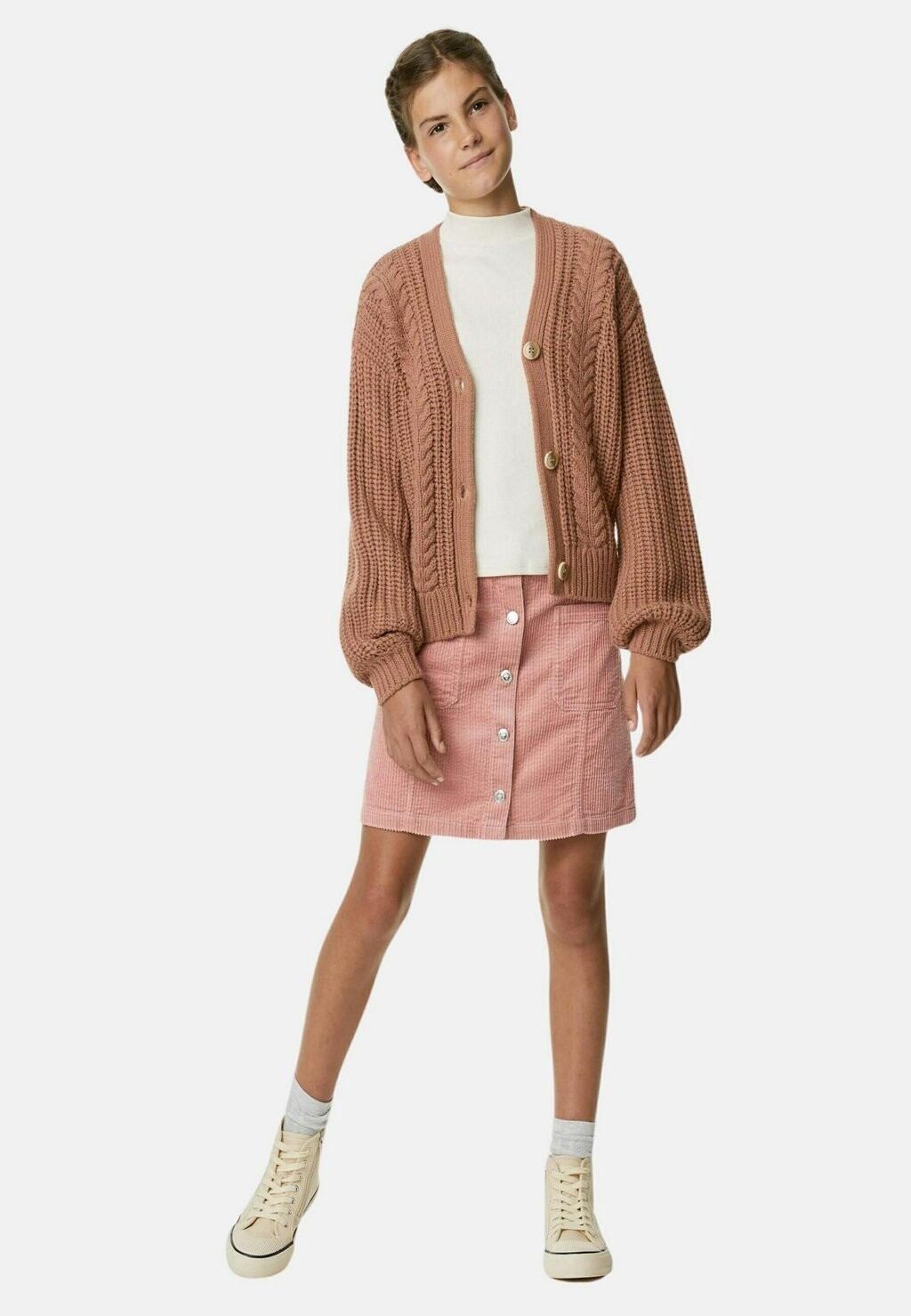 

Кардиган Cable Knit Marks & Spencer, коричневый