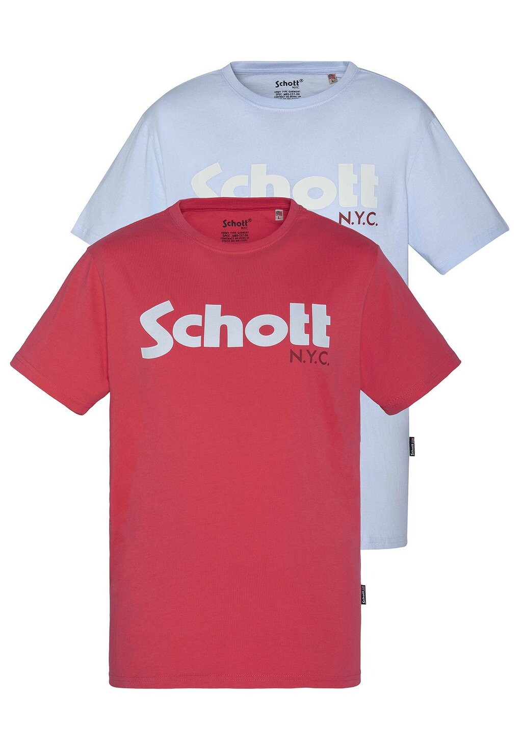 

Футболка с принтом Schott, синий