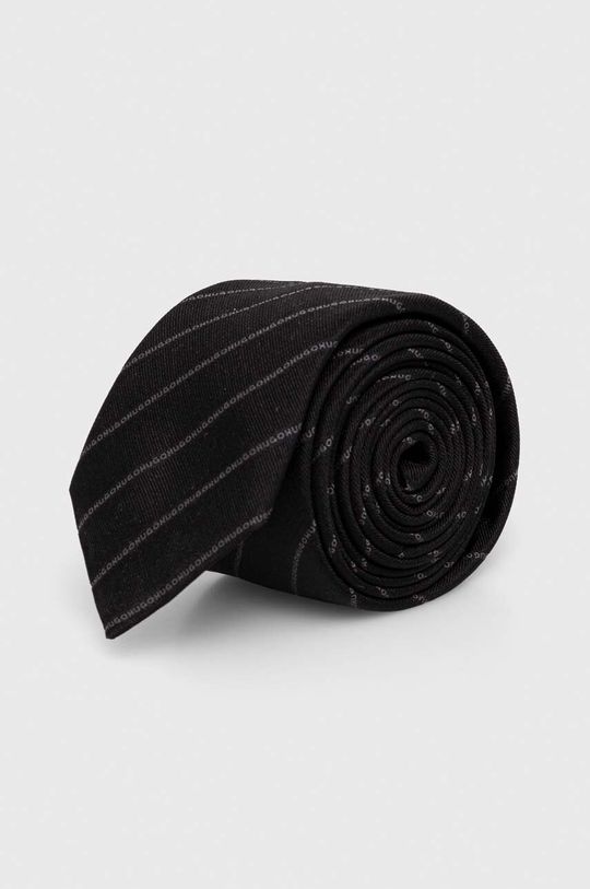 Шелковый галстук Hugo, черный