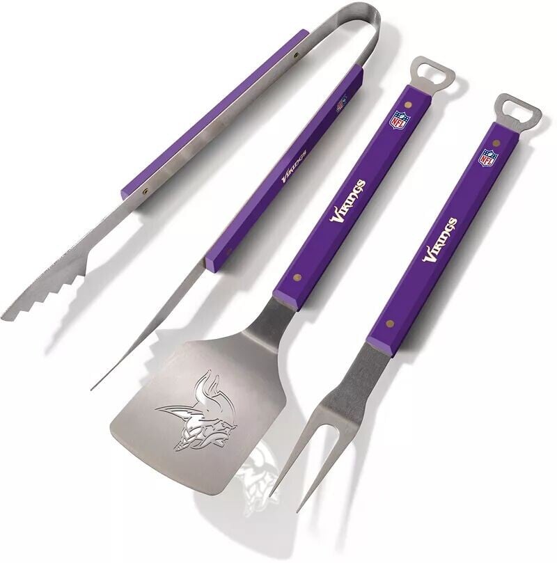 

Набор для барбекю Minnesota Vikings Spirit Series из трех предметов Youthefan