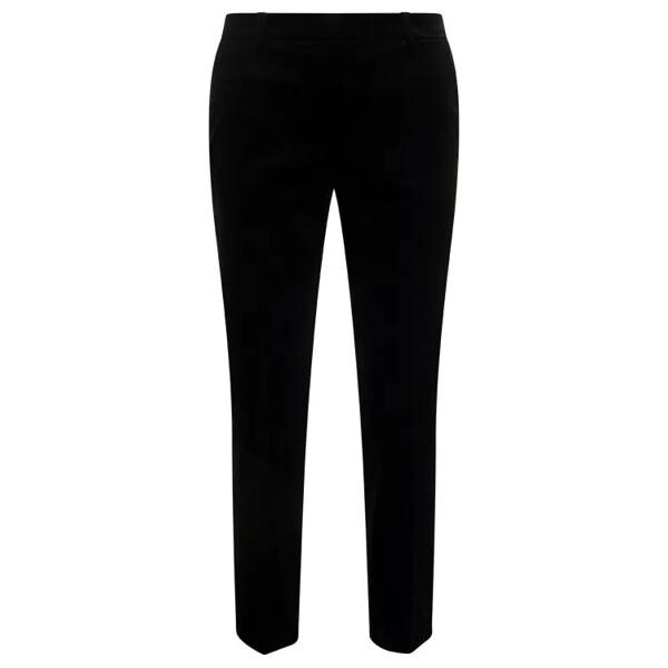 

Брюки slim pants with side zip closure in velvet Alberto Biani, черный