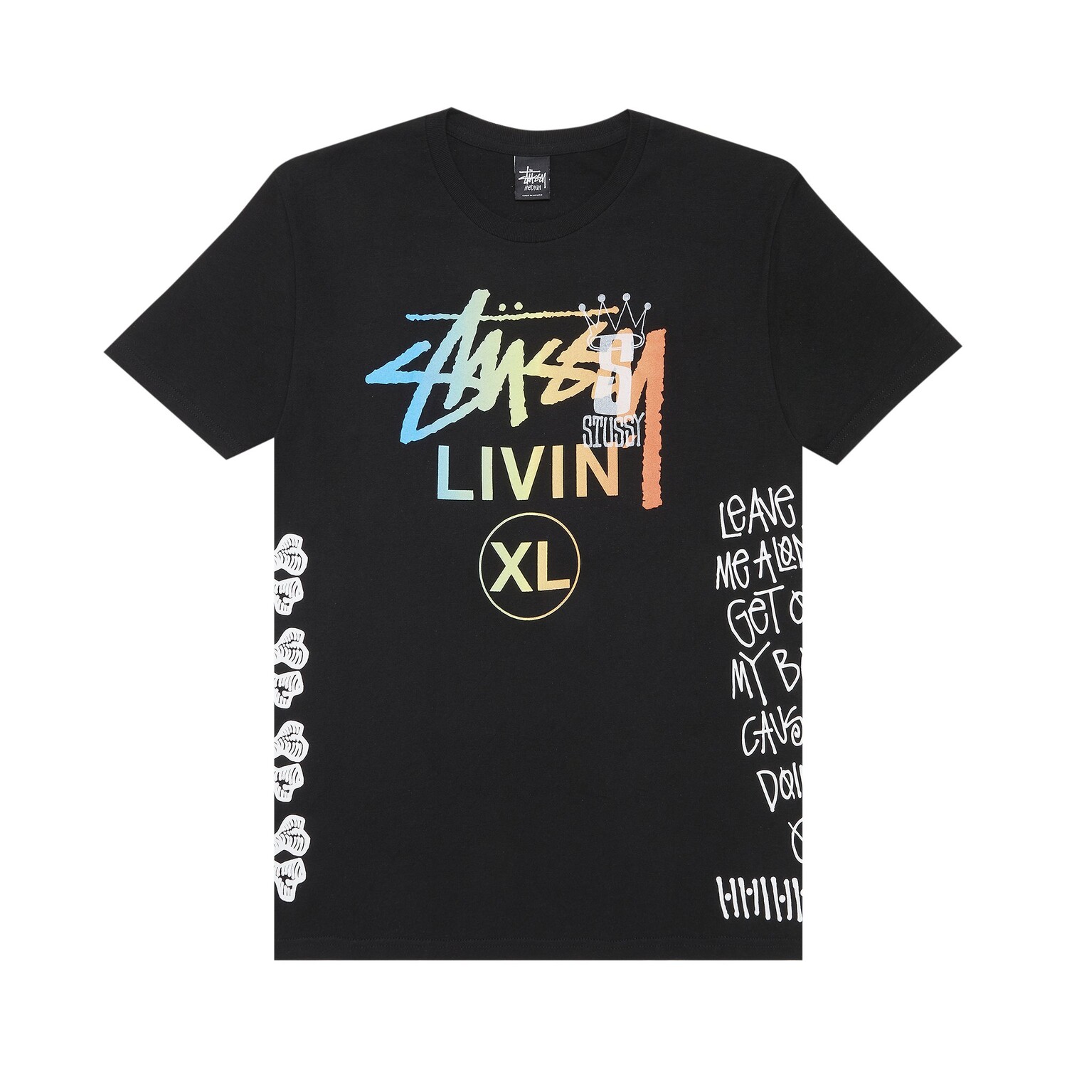 

Футболка для собак Stussy Livin XL, черная, Черный