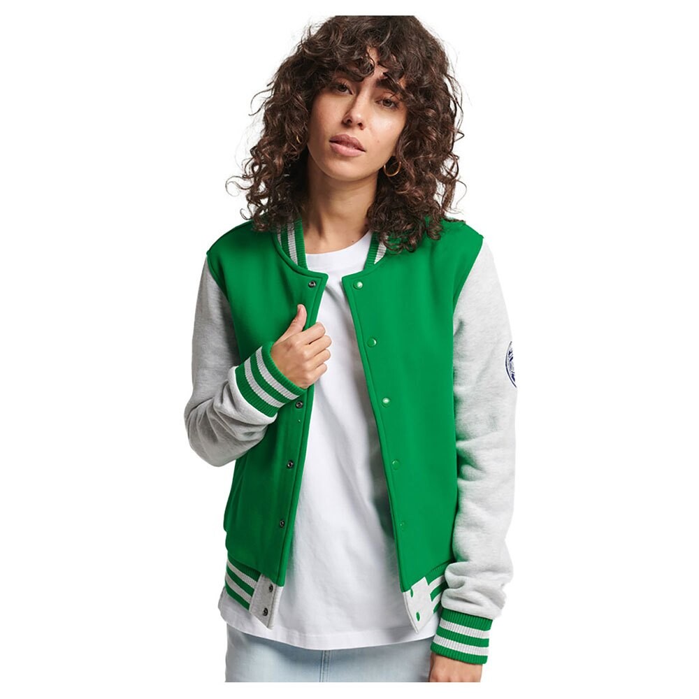 Толстовка Superdry Vintage Varsity Bomber, зеленый