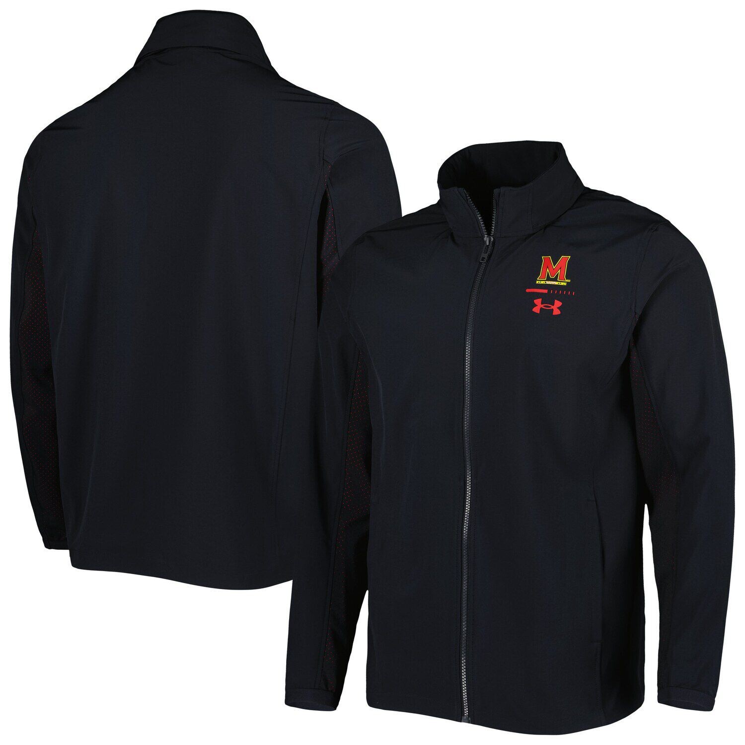 

Мужская черная куртка с молнией во всю длину Maryland Terrapins Squad 3.0 Under Armour