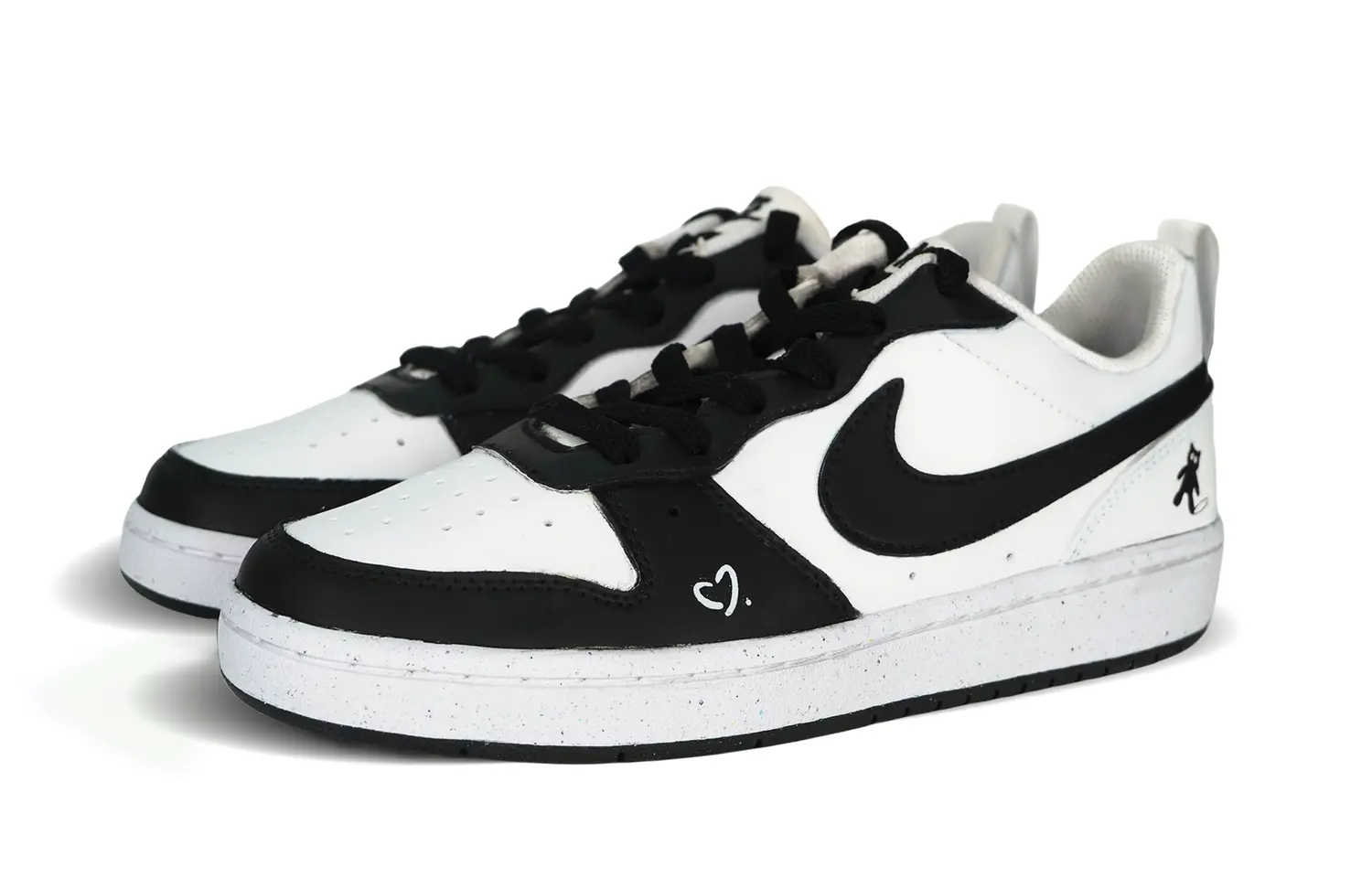 

Кроссовки Nike Court Borough Skateboarding Shoes Women's Low-top Black/white, черный/белый