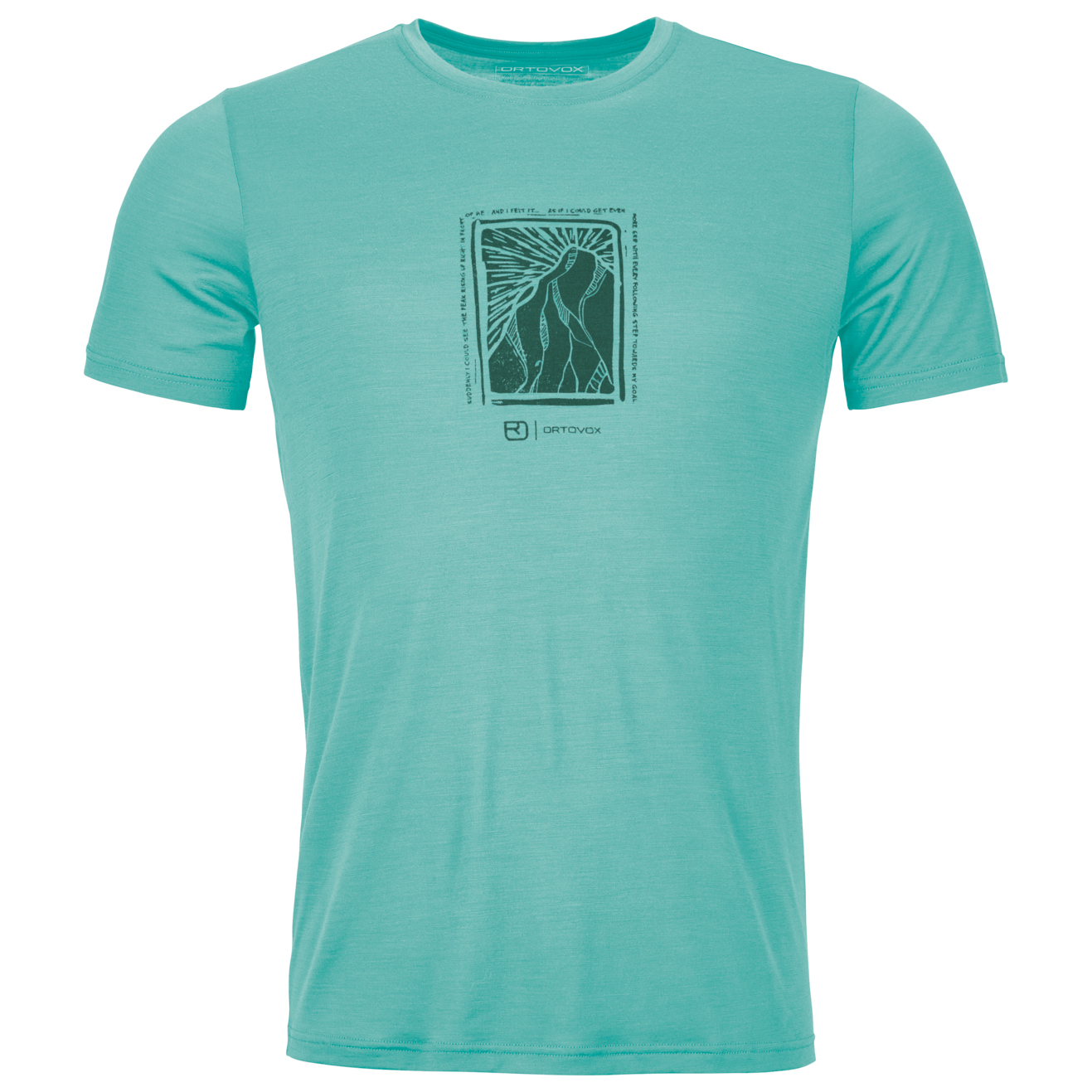 Рубашка из мериноса Ortovox 120 Cool Tec Mountain Cut T Shirt, цвет Aquatic Ice