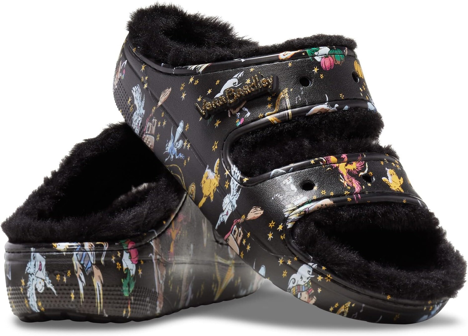 

Сандалии на плоской подошве Classic Vera Bradley x Harry Potter Cozzzy Sandal Crocs, цвет Black/Multi
