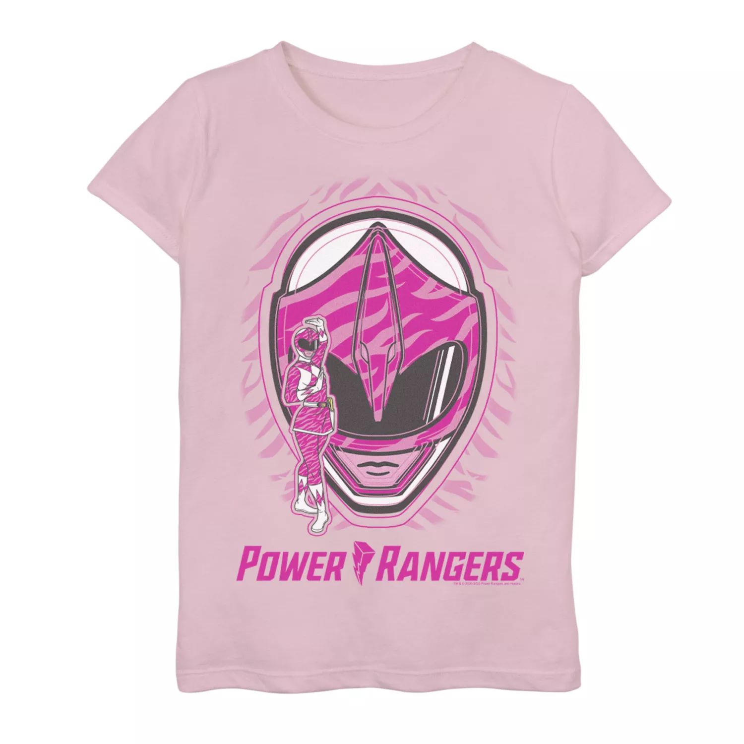 

Розовая футболка с рисунком Power Rangers для девочек 7–16 лет Ranger Hero Shot Licensed Character