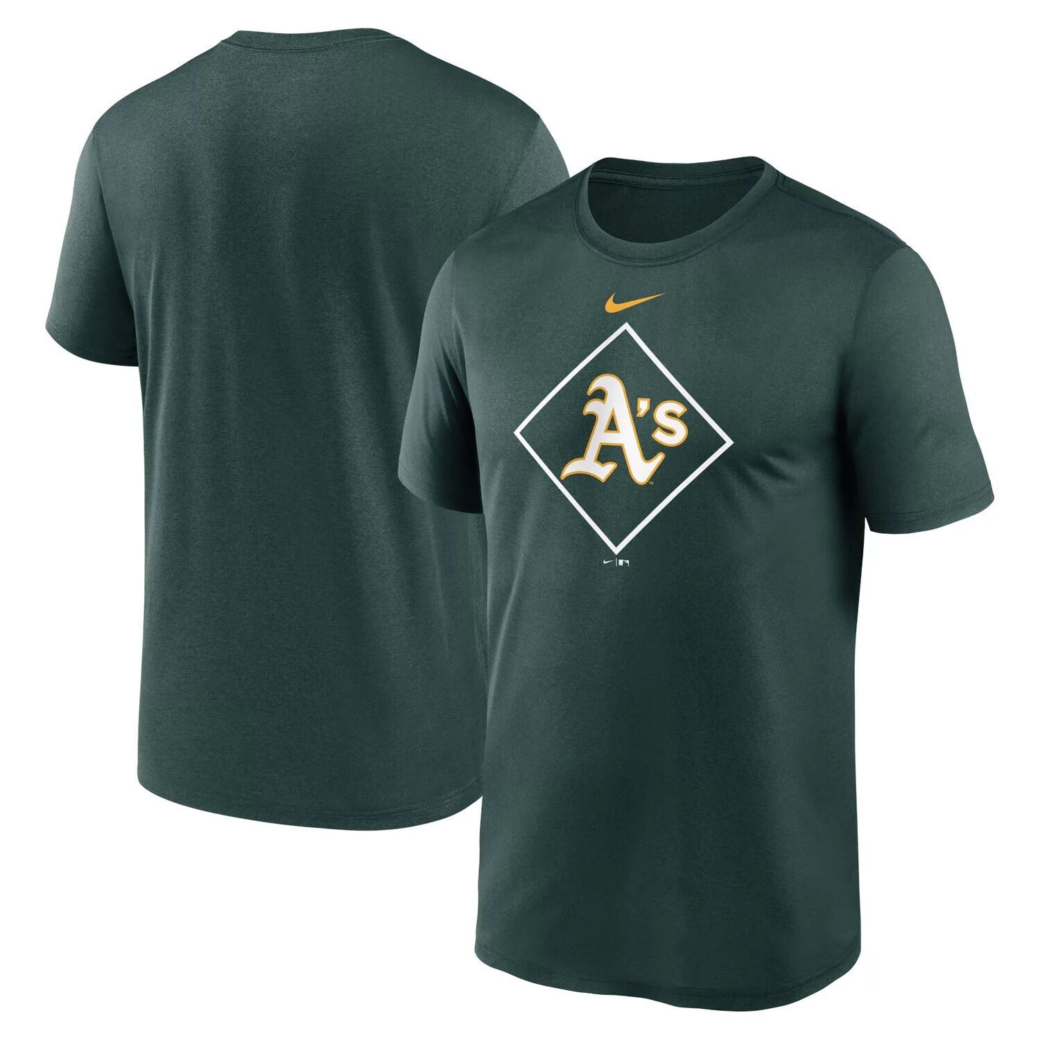 

Мужская зеленая футболка Oakland Athletics Legend Icon Performance Nike, Зеленый