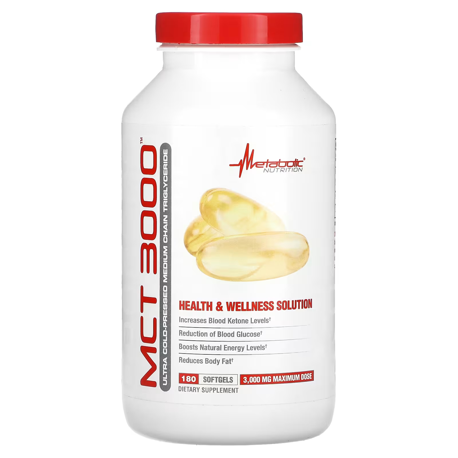 Метаболическое питание MCT 3000 1000 мг 180 Softgets Metabolic Nutrition capote t in cold blood