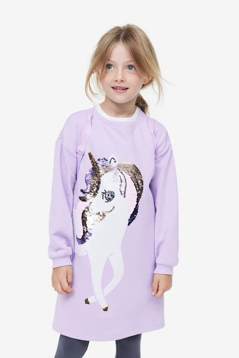 

Платье с пайетками H&M, фиолетовый