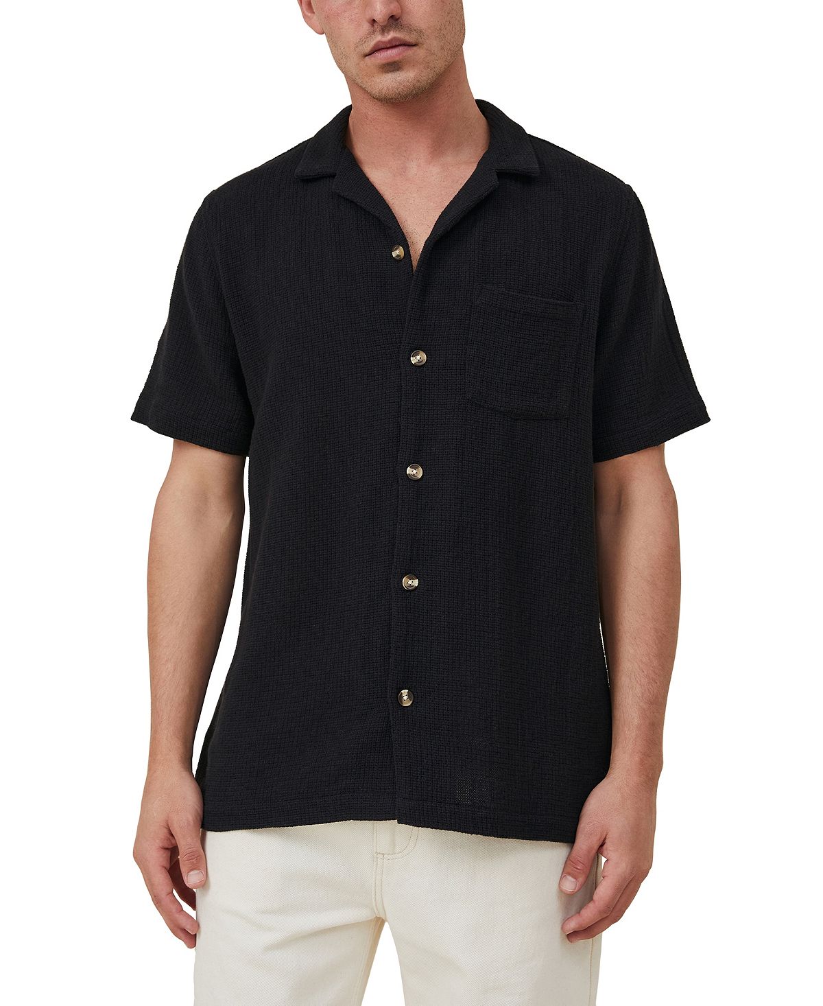цена Мужская рубашка Palma с коротким рукавом COTTON ON