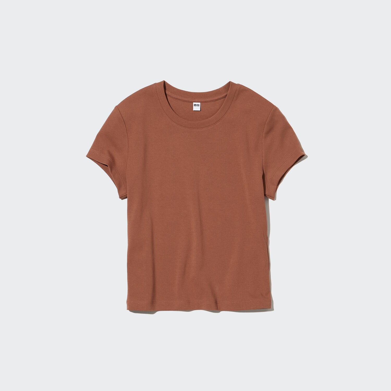 

Футболка короткая Uniqlo, коричневый