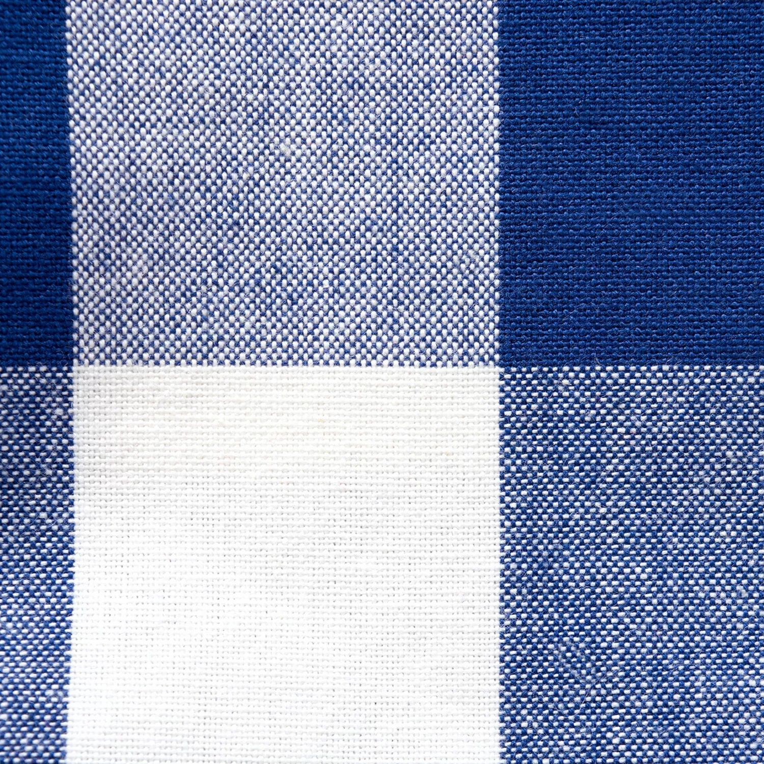 40-дюймовая квадратная скатерть в клетку белого и темно-синего цвета с изображением буйвола 104 дюймовая прямоугольная скатерть в клетку кремово белого и коричневого цвета с металлическим оттенком