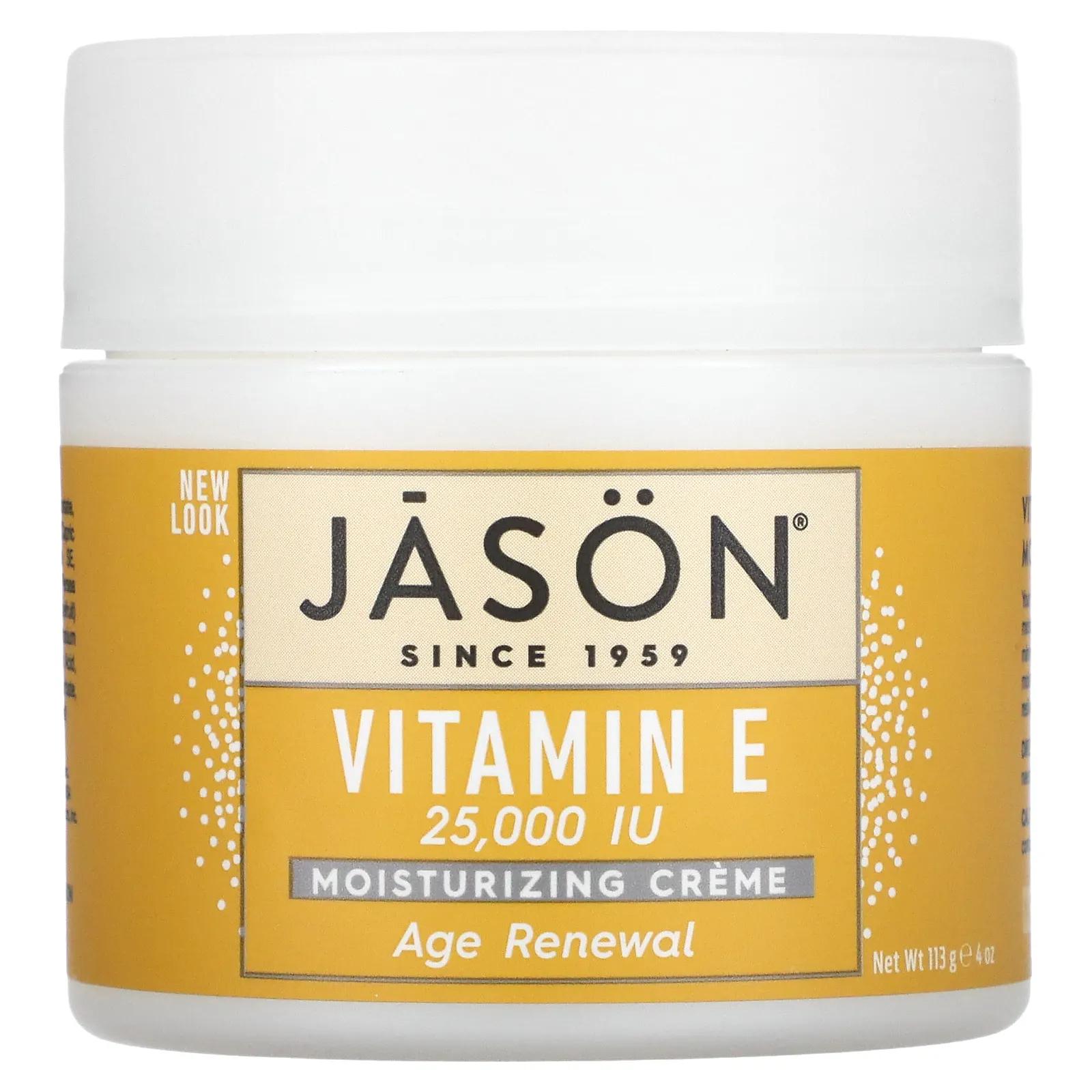 Jason Natural Age Renewal Vitamin E Увлажняющий крем 25 000 МЕ 4 унций (113 г) цена и фото