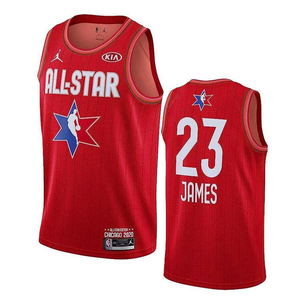 Майка Air Jordan x NBA ALL-STAR LeBron James Jerseys 'Red', красный nba youth 30 curry basketball jersey 23 james jordan breathable embroidery kids jerseys durant