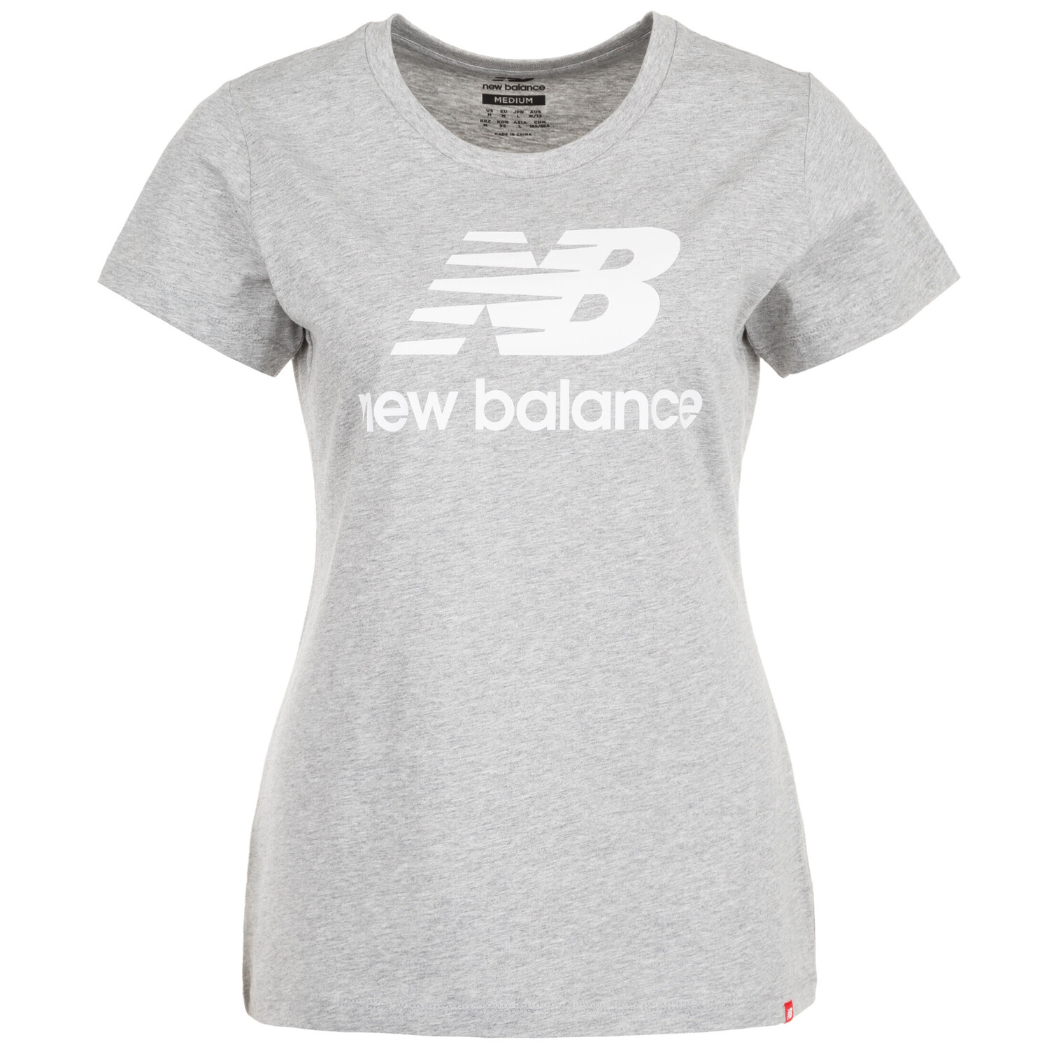 

Футболка New Balance Essentials Stacked Logo, серый
