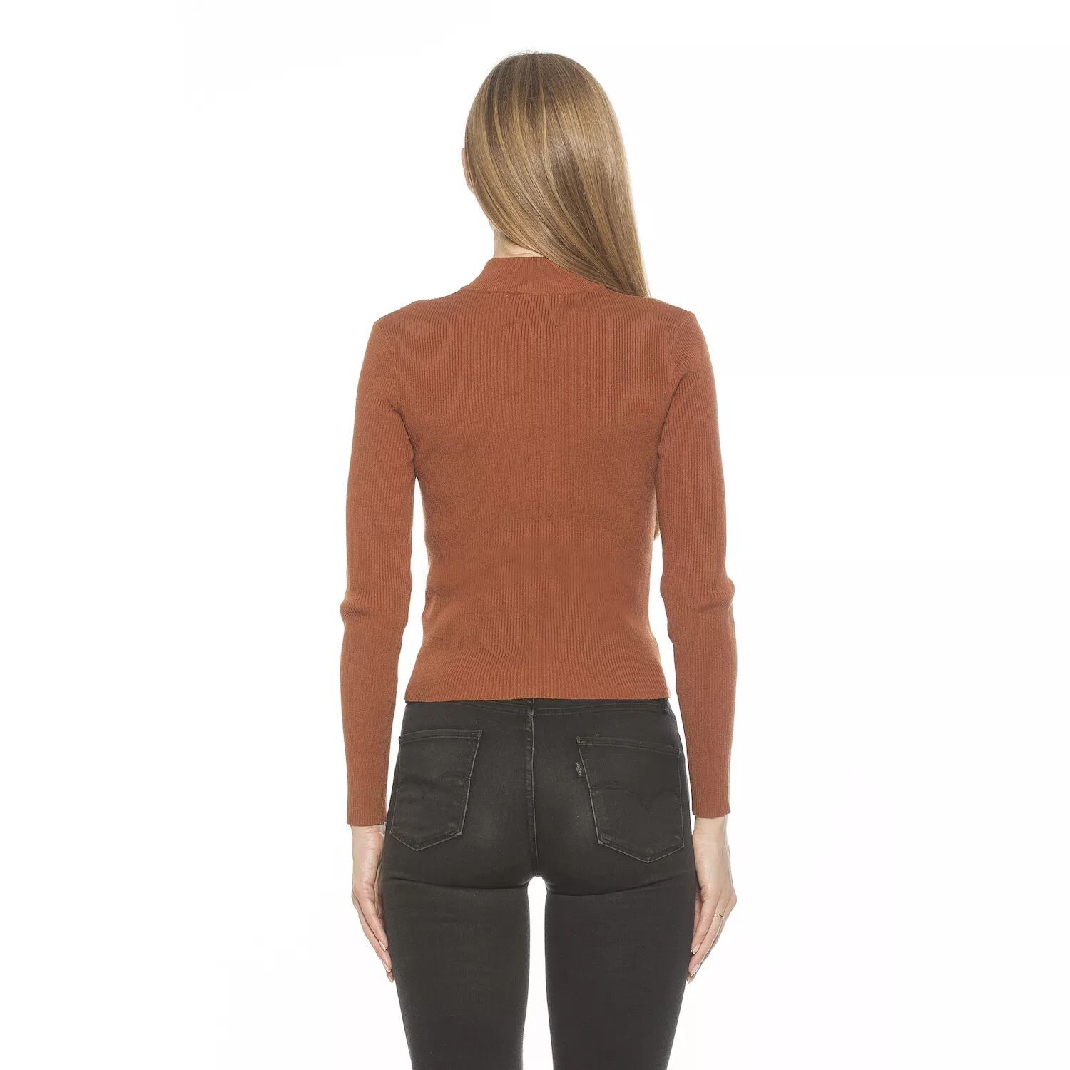 

Женский топ с длинными рукавами ALEXIA ADMOR Samantha Mockneck ALEXIA ADMOR, коричневый