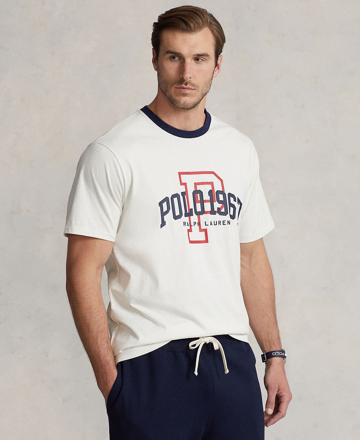 

Мужская трикотажная футболка с логотипом Big & Tall Polo Ralph Lauren