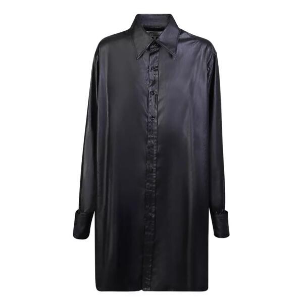 

Футболка oversize fit long-sleeved shirt Maison Margiela, черный