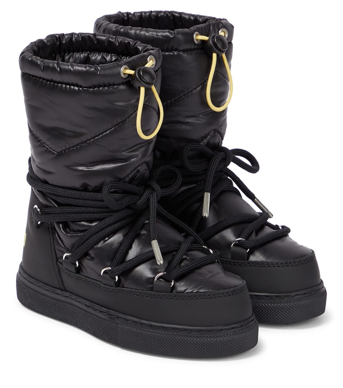 Классические зимние ботинки из технической кожи с кожаной отделкой. Inuikii Kids, черный