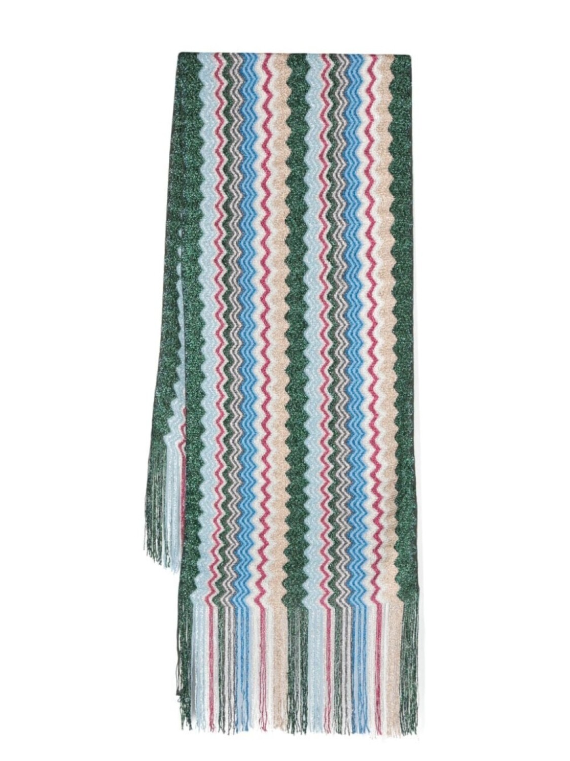 

Missoni шарф с узором зигзаг, синий