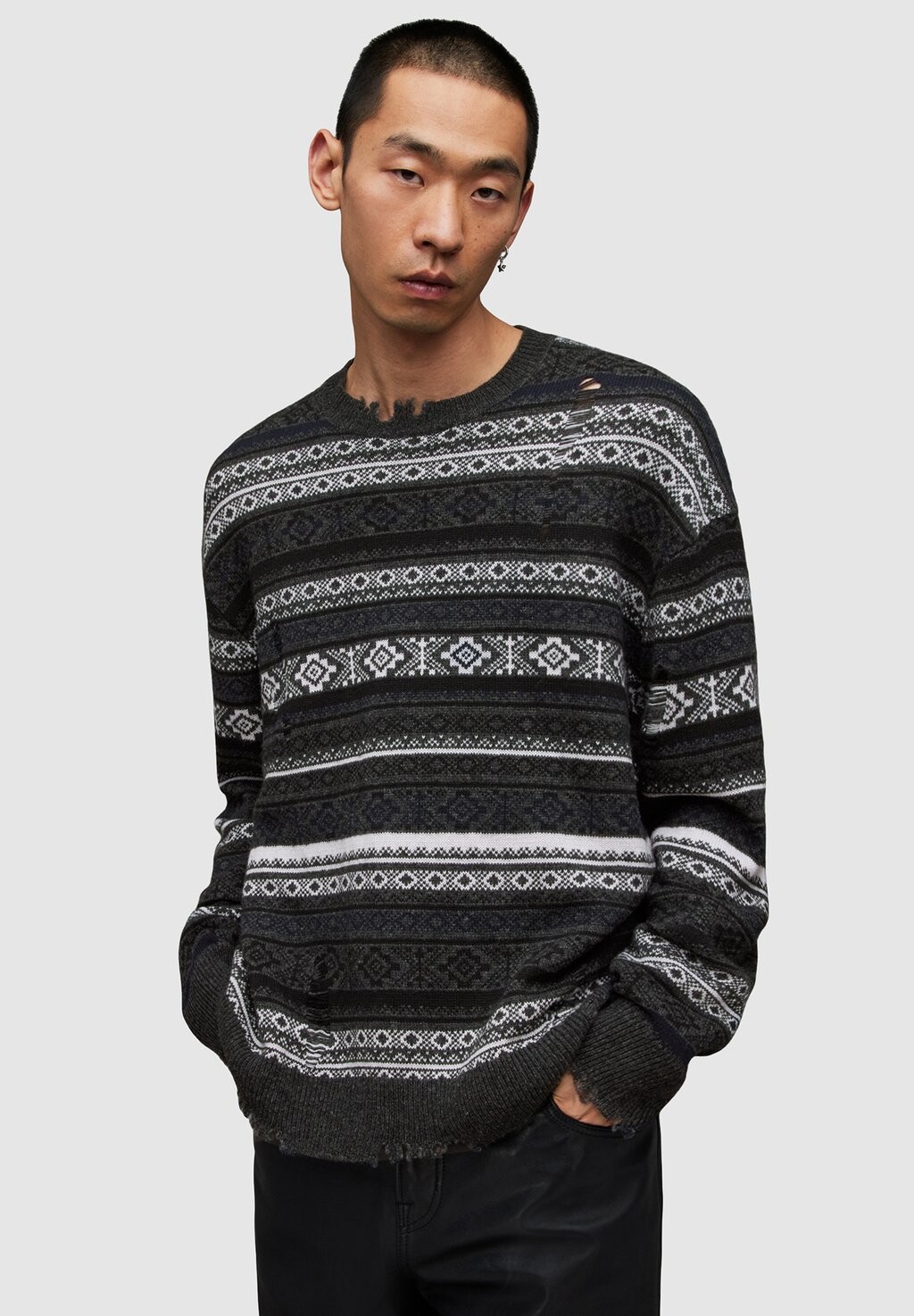 

Свитер ХАЛЛДОР AllSaints, серый