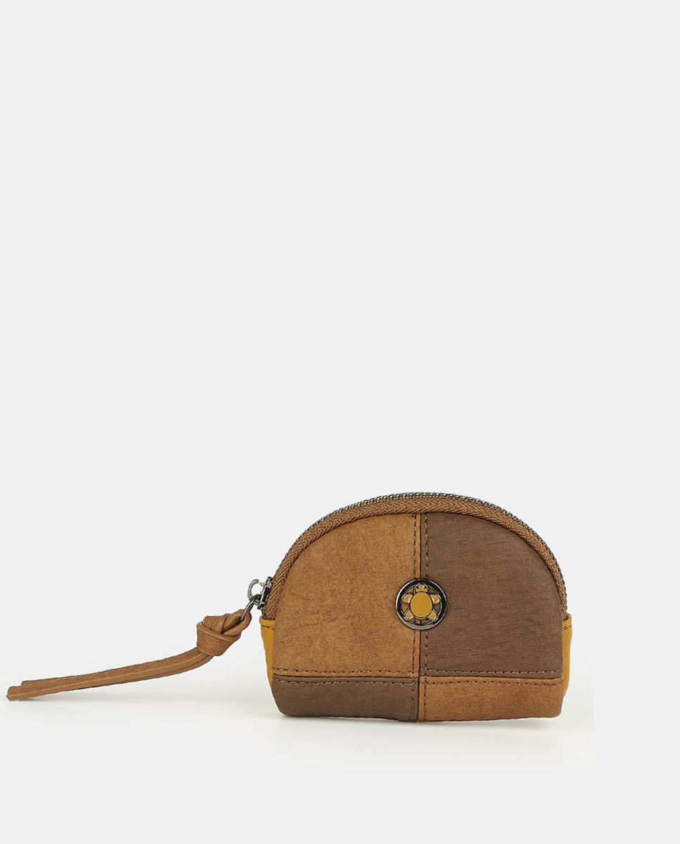 Коричневая сумочка в стиле пэчворк на молнии Caminatta, коричневый