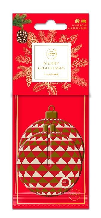 

Ароматическая подвеска в машину Aroma Home Bauble Red & Gold- Ginger Bread, 1 шт