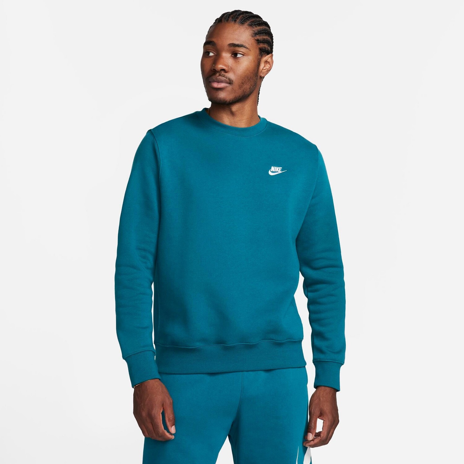 

Флисовый свитшот с круглым вырезом Nike Sportswear Club, синий