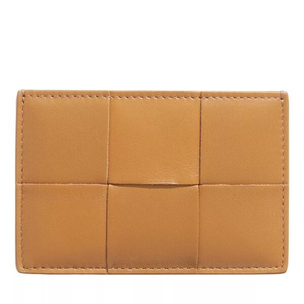

Кошелек card holder leather Bottega Veneta, коричневый
