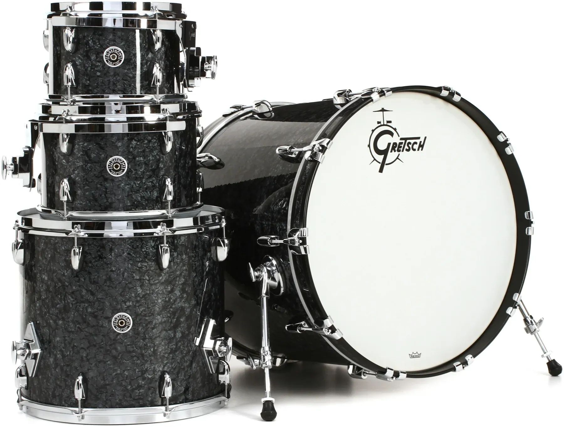 

Gretsch Drums Brooklyn GB-E8246 Набор из 4 предметов - глубокий черный морской жемчуг