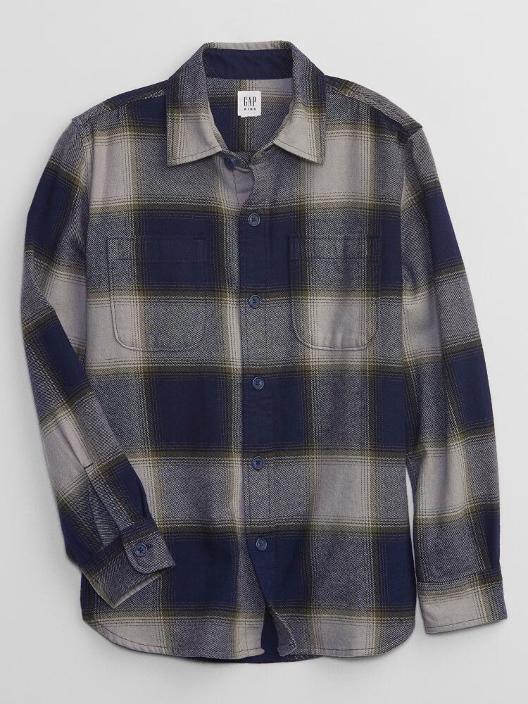 

Детская фланелевая рубашка Gap, серый