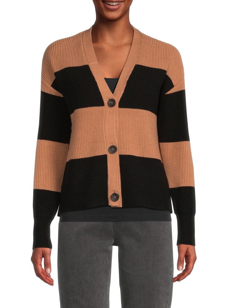 

Кардиган в полоску в стиле регби For The Republic, цвет Black Camel