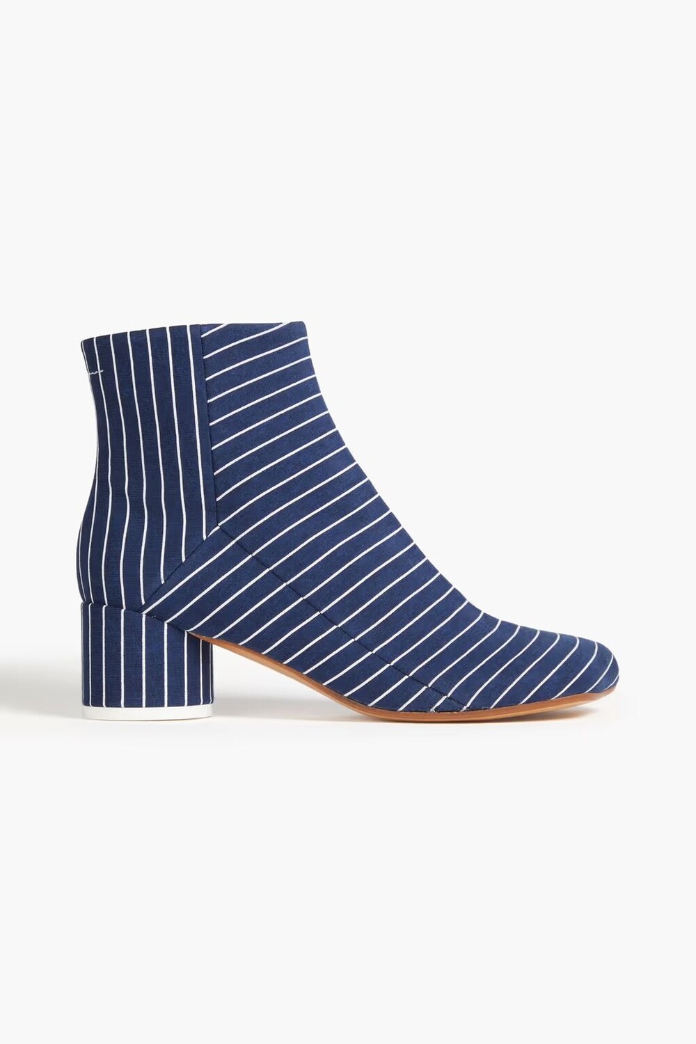 

Твиловые ботильоны в тонкую полоску Mm6 Maison Margiela, темно-синий