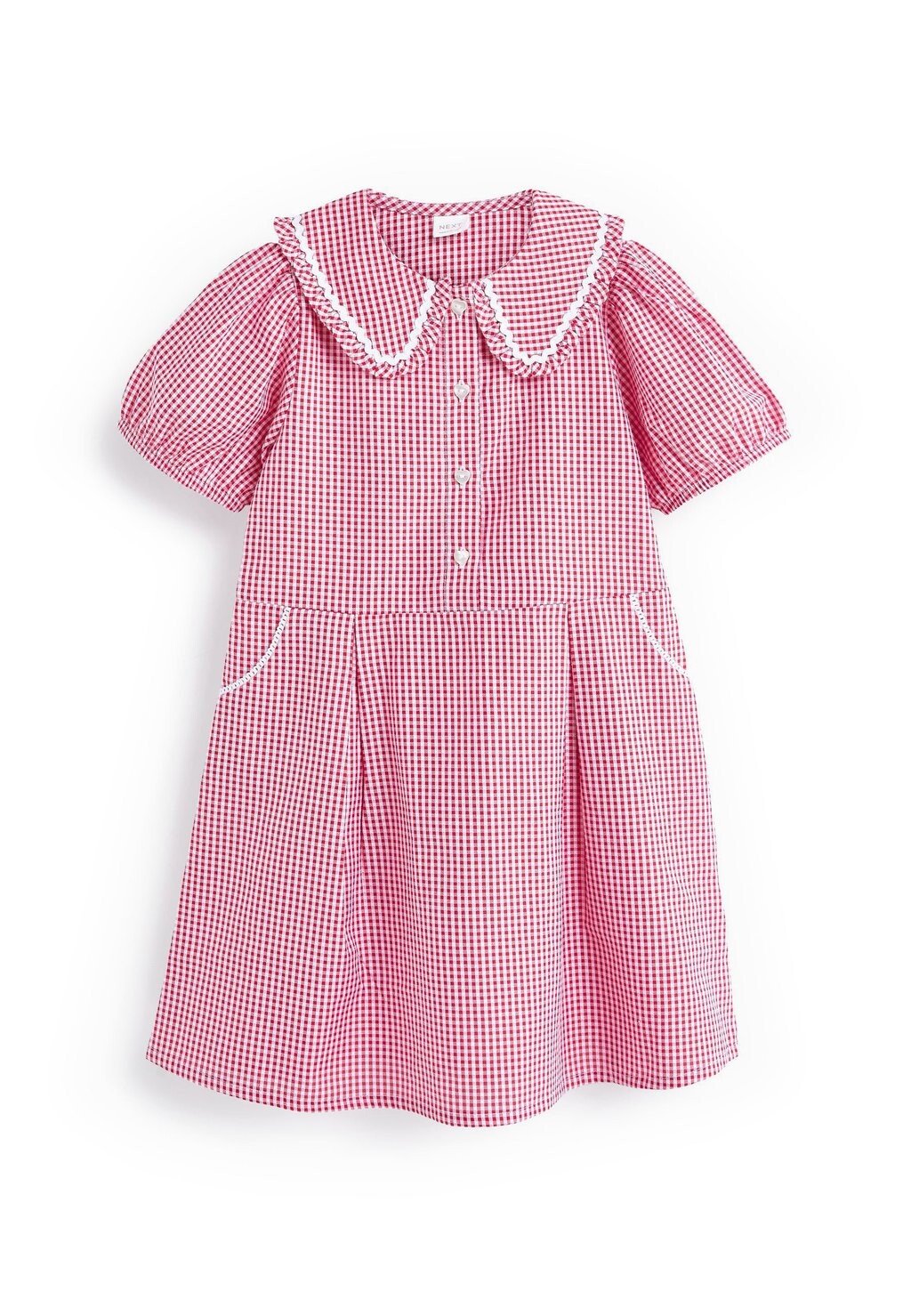 

Платье-рубашка Cotton Rich School Gingham Pretty Collar Dress Next, красный